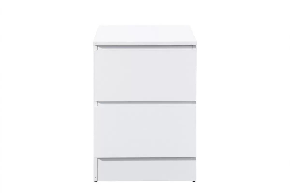 Oslo White 2 Drawer Bedside