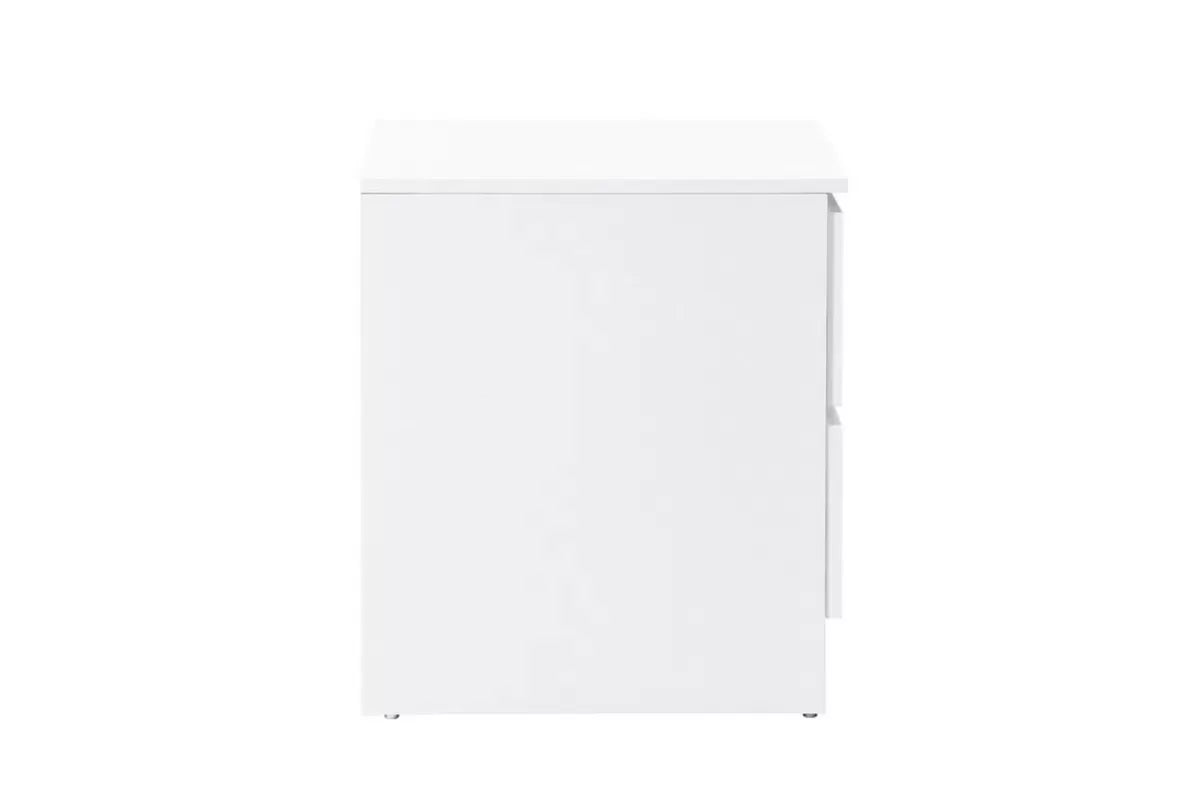 Oslo White 2 Drawer Bedside