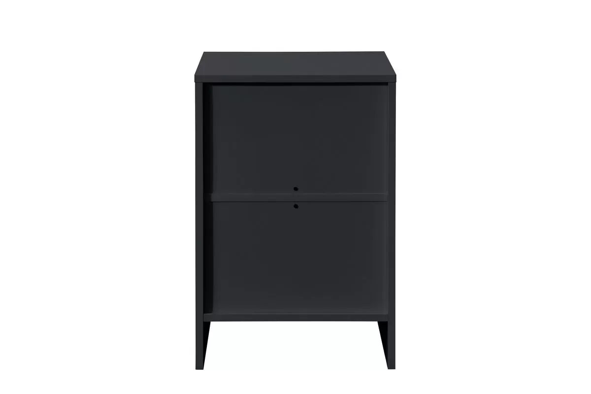 Oslo Black 3 Drawer Bedside