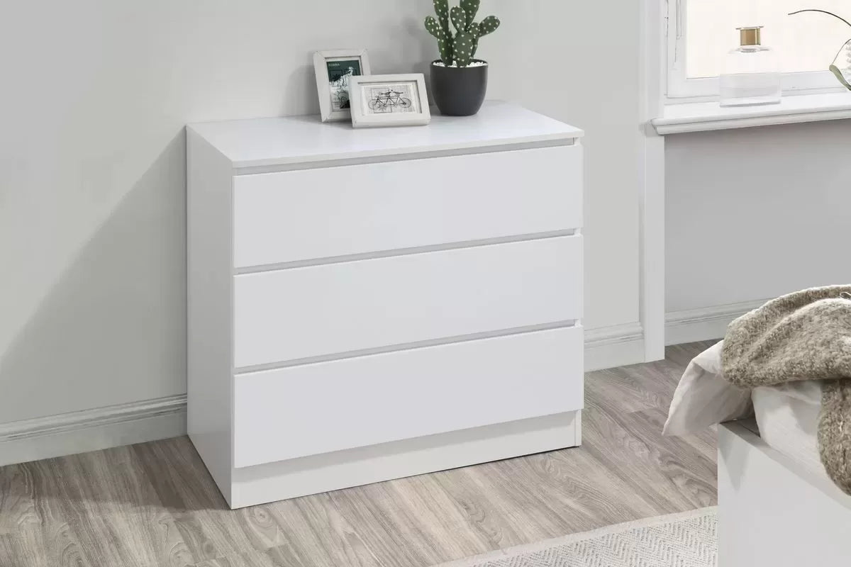 Oslo White 3 Drawer Chest