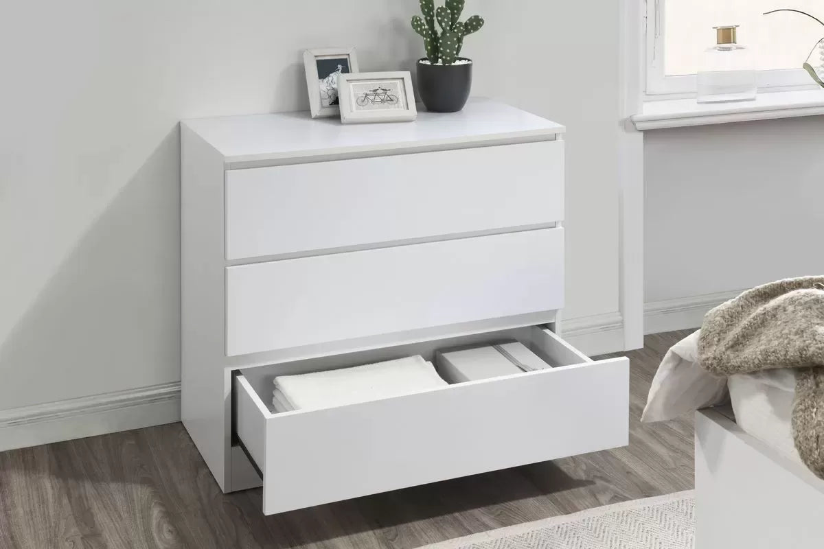 Oslo White 3 Drawer Chest