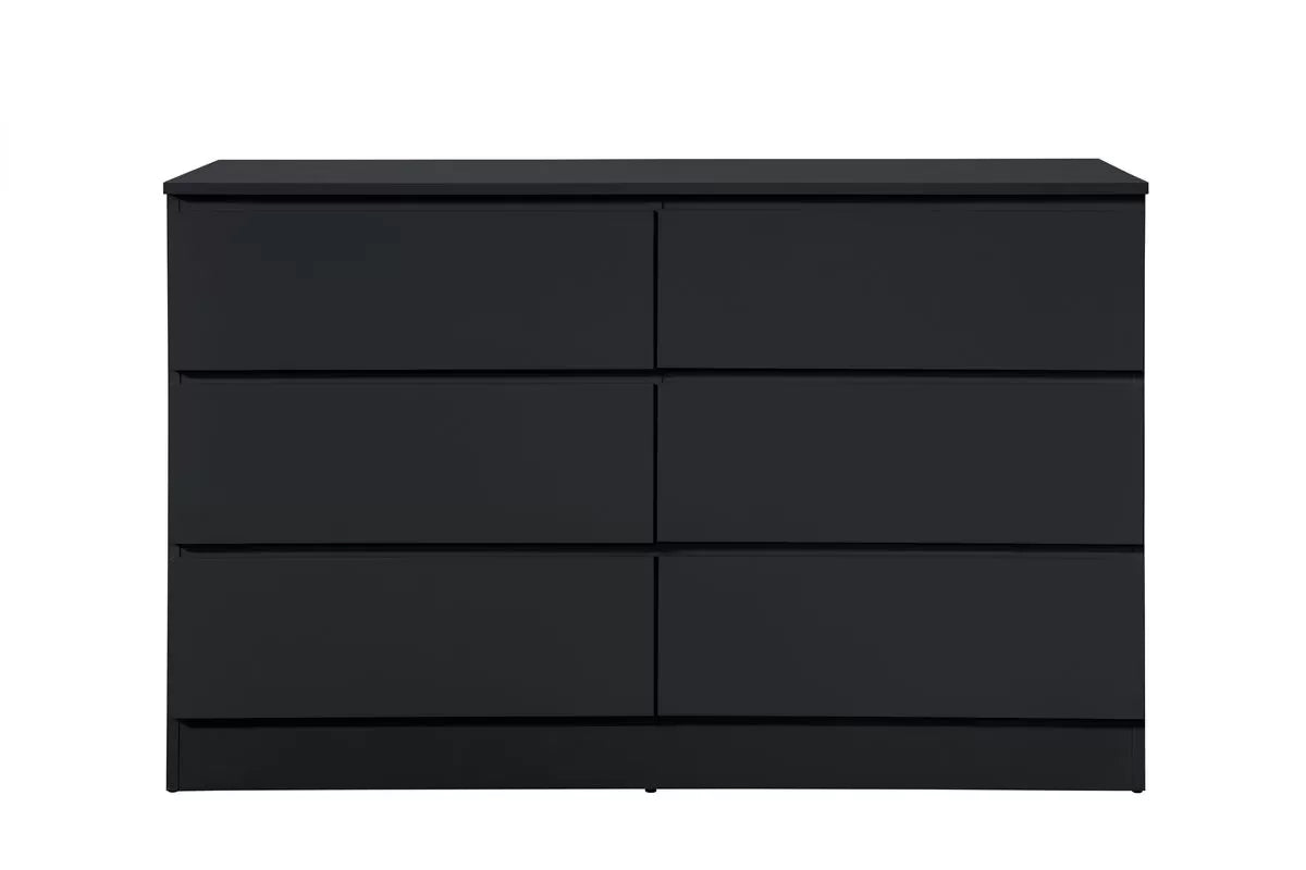 Oslo Black 6 Drawer Chest