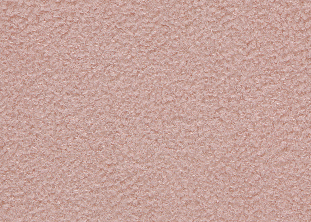 Otley Boucle Fabric Blush Pink Double Bed + Heaven Double Mattress