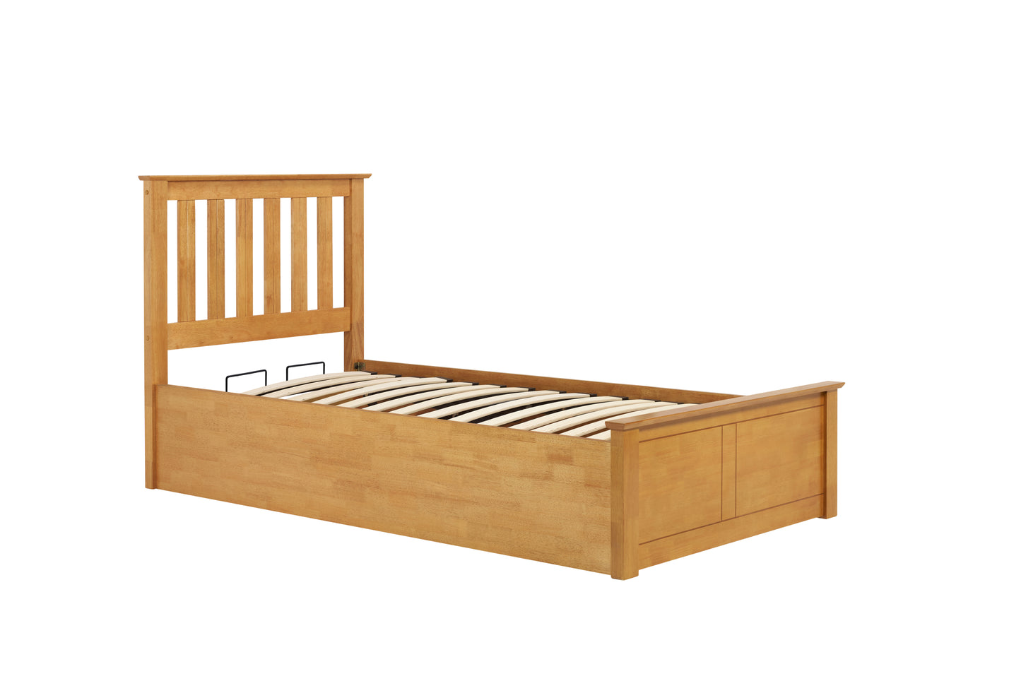 Pheonix Oak Ottoman Single Bed + Single Comfort Mattress