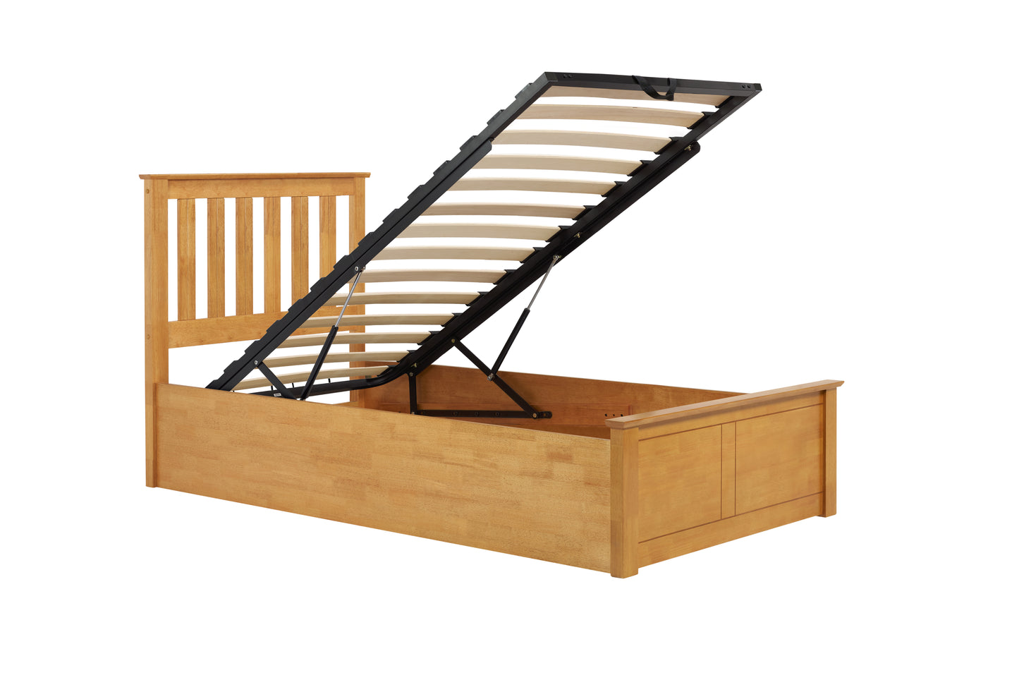 Pheonix Oak Ottoman Single Bed + Single Comfort Mattress