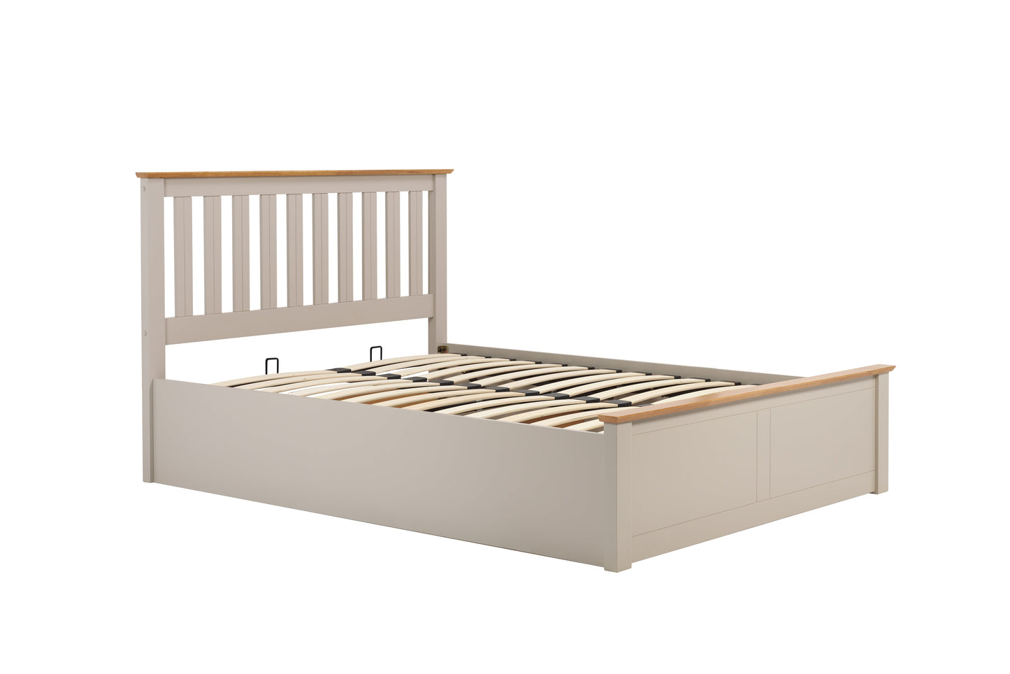 Pheonix Pearl Grey Ottoman Small Double Bed + Comfort Small Double Mattress