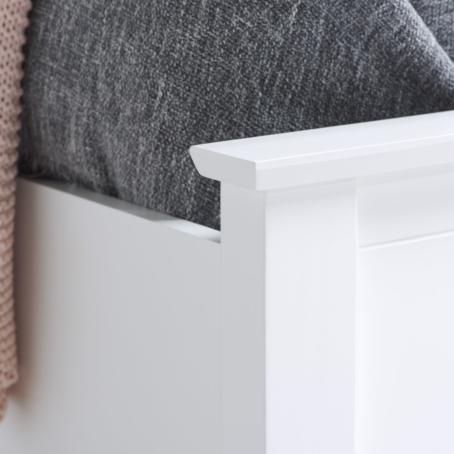 Pheonix White Ottoman Single Bed + Single Comfort Mattress