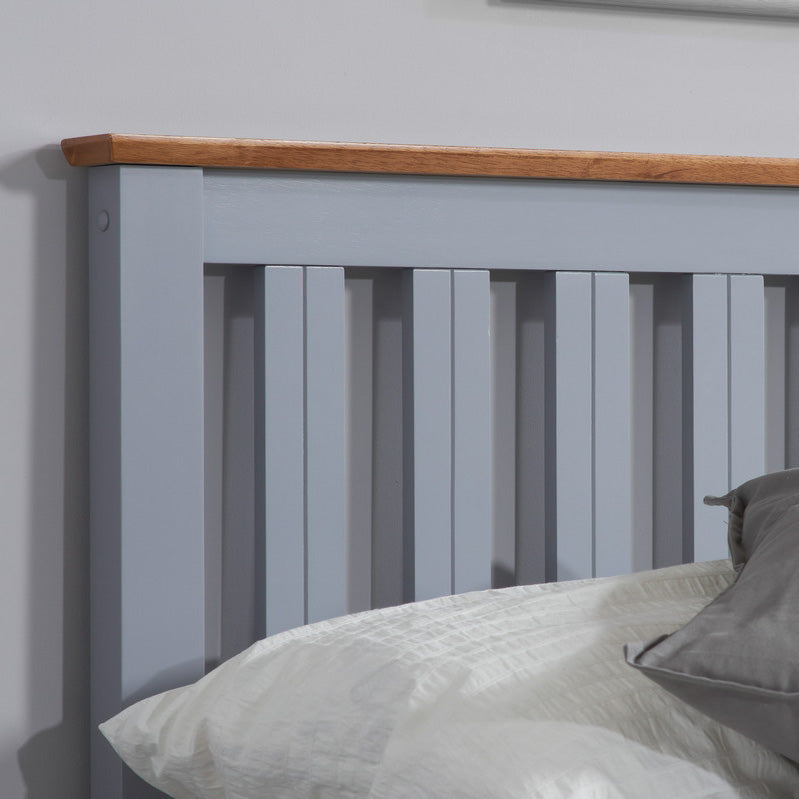 Pheonix Stone Grey Ottoman Storage Single Bed + Comfort Single Mattress