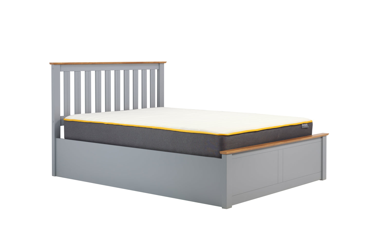 Phoenix Stone Grey King Ottoman Bed