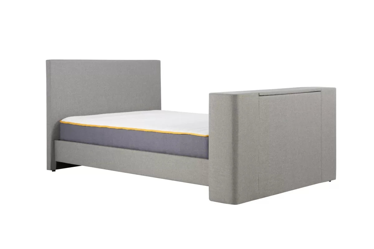 Plaza Luxurious Grey Fabric TV Bed