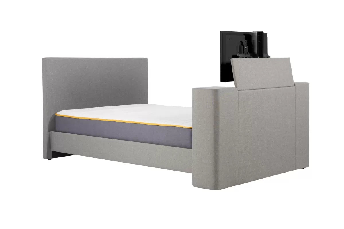 Plaza Luxurious Grey Fabric TV Bed