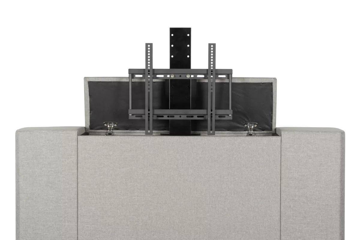 Plaza Grey Double TV Bed + Heaven Double Mattress