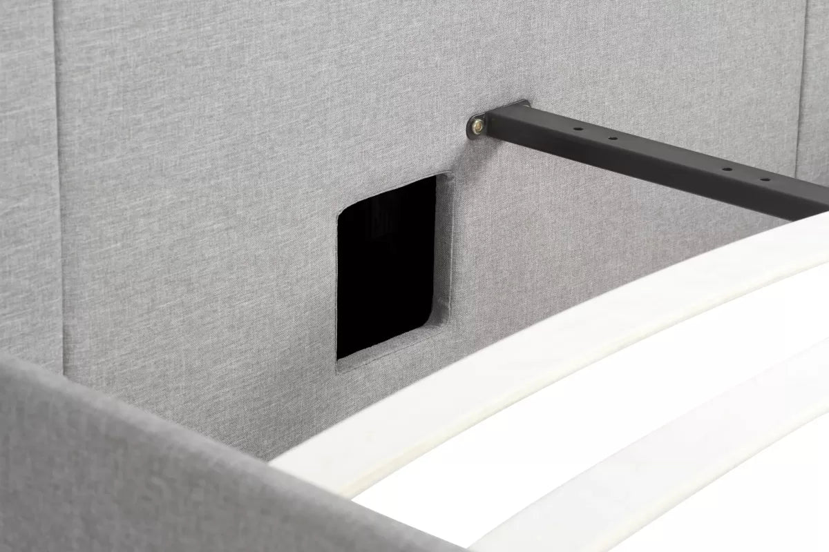 Plaza Luxurious Grey Fabric TV Bed