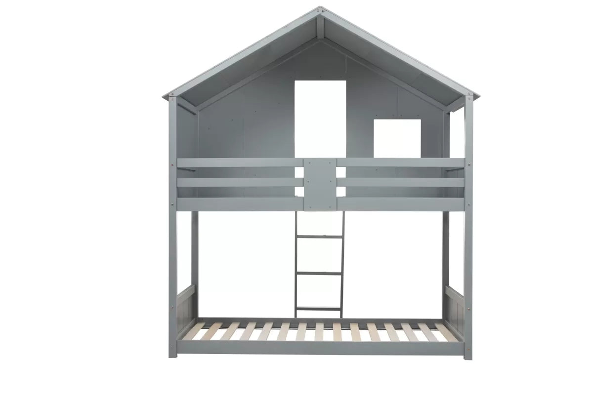 Safari Bunk Bed Grey + 2 Single Air Mattresses