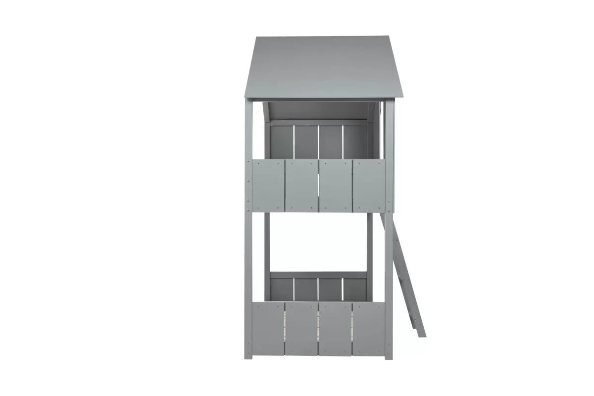 Safari Bunk Bed Grey + 2 Single Air Mattresses
