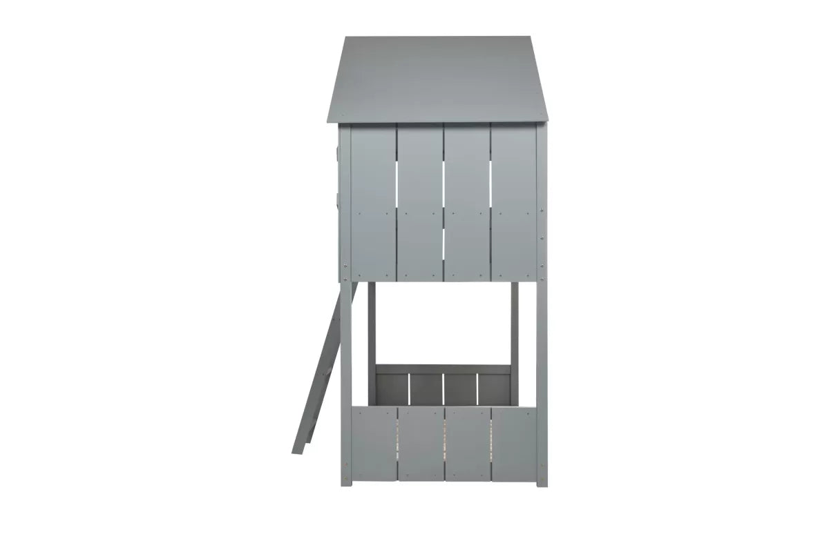 Safari Bunk Bed Grey + 2 Single Air Mattresses