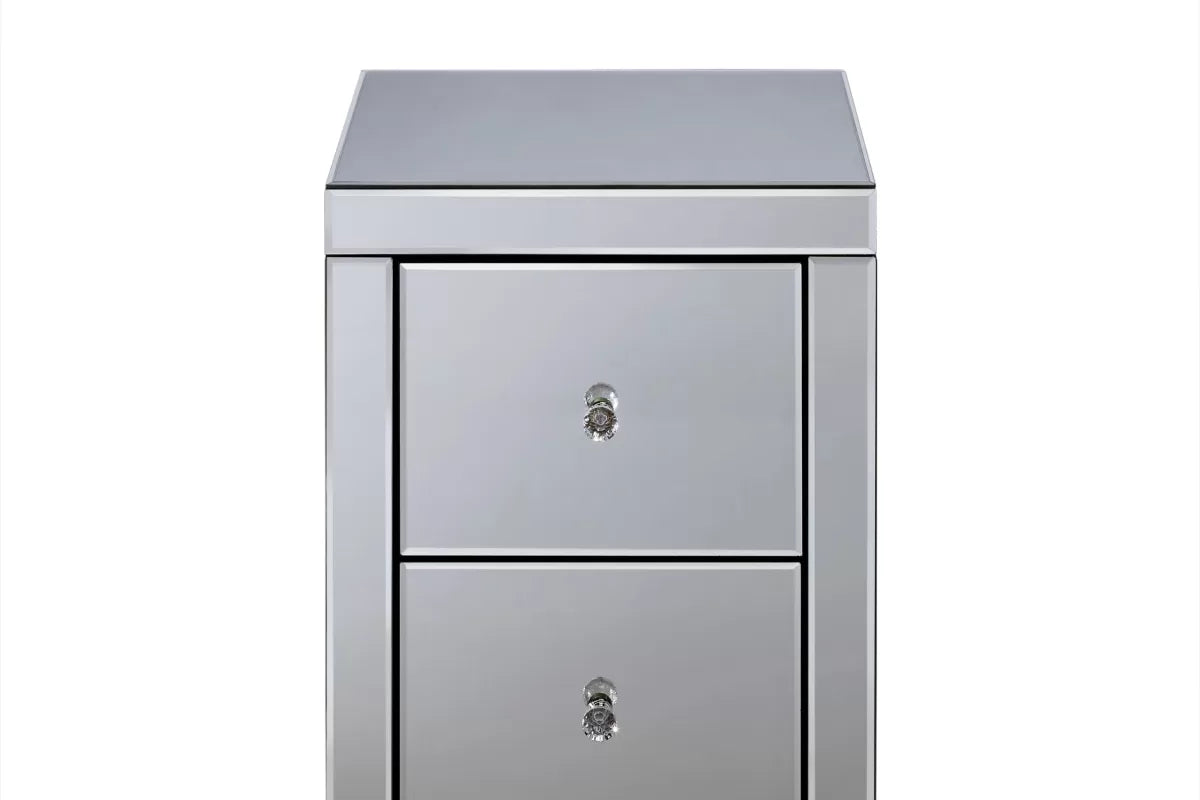 Seville Mirrored 2 Drawer Bedside
