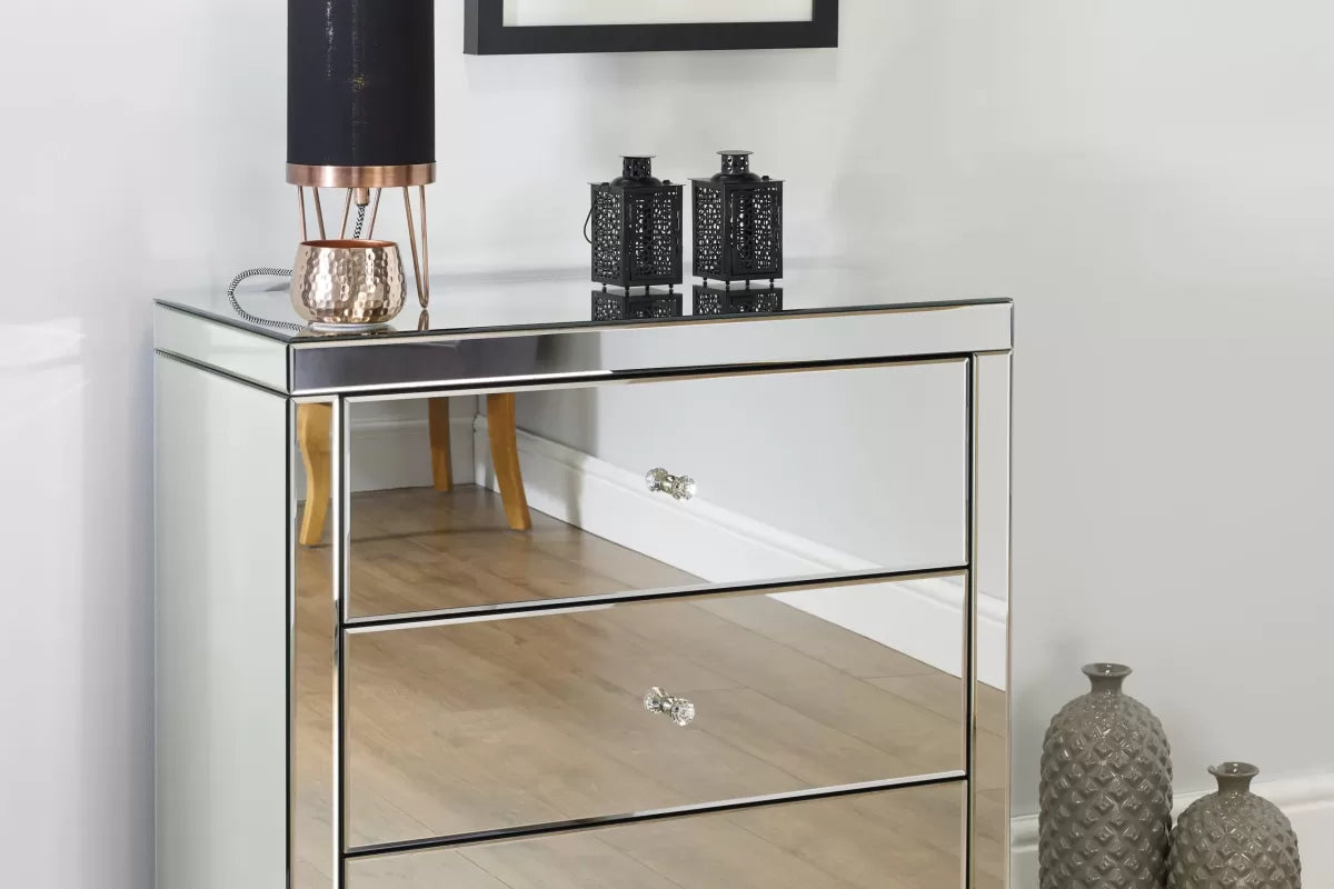 Seville Mirrored 3 Drawer Chest