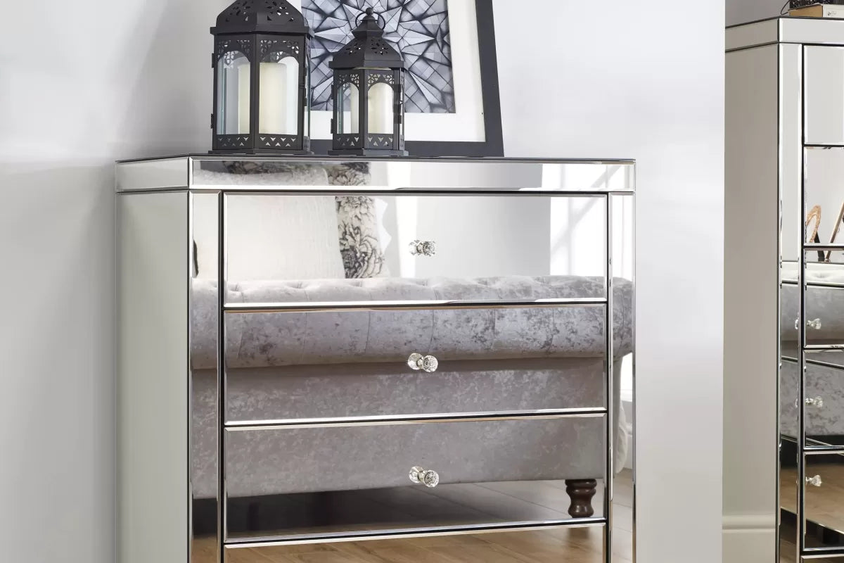 Seville Mirrored 4 Drawer Chest