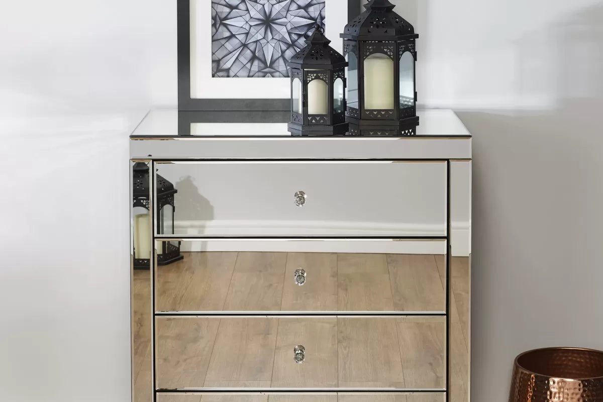 Seville Mirrored 4 Drawer Chest
