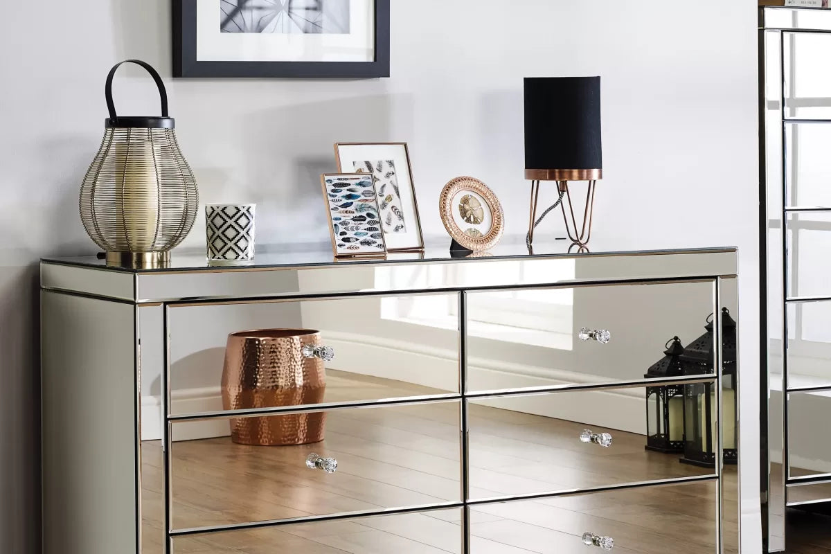 Seville Mirrored 6 Drawer Chest