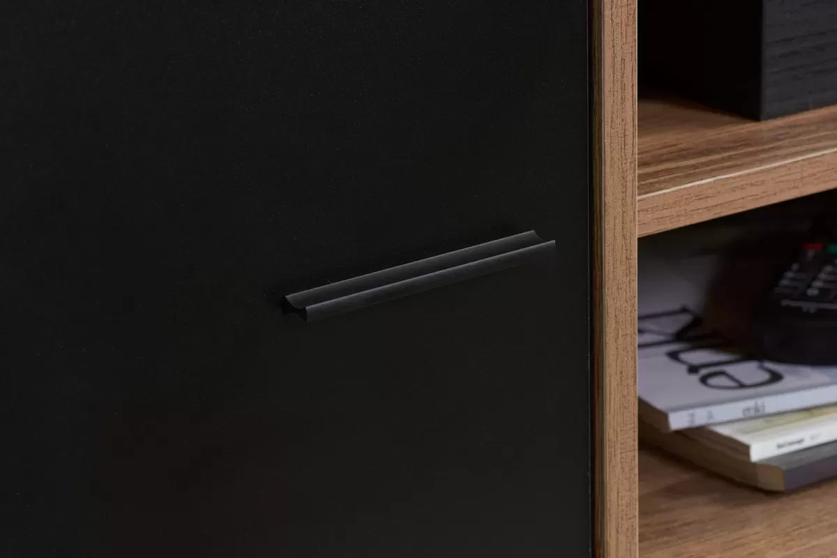 Shard Walnut & Black TV Unit