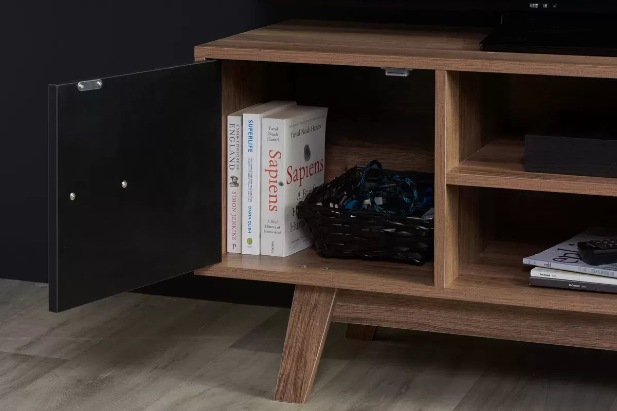 Shard Walnut & Black TV Unit