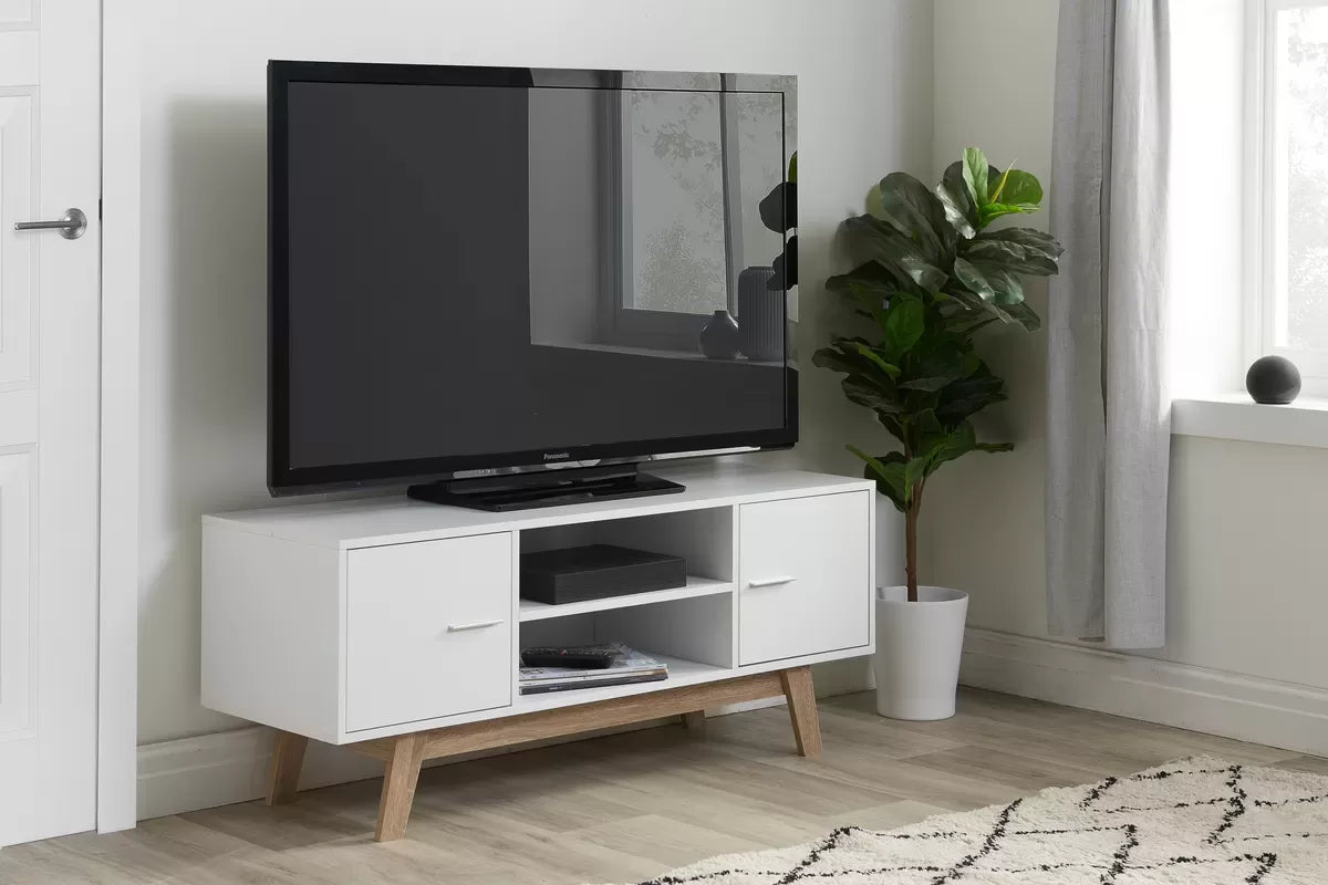 Shard White TV Unit