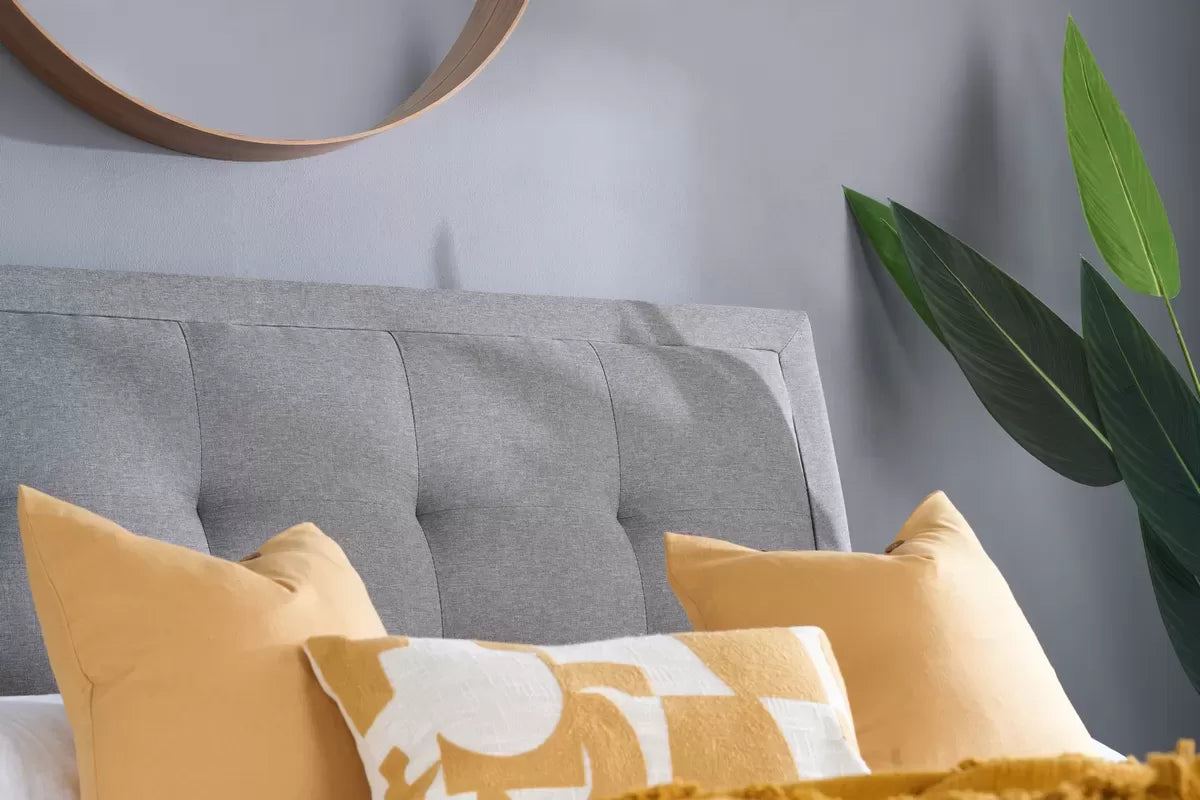 Shelby Grey Storage Double Bed + Heaven Double Mattress