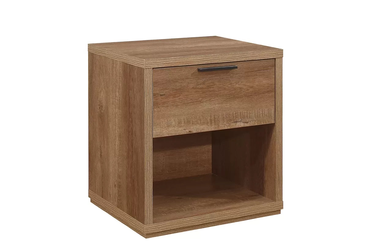 Stockwell Rustic Oak 1 Drawer Bedside
