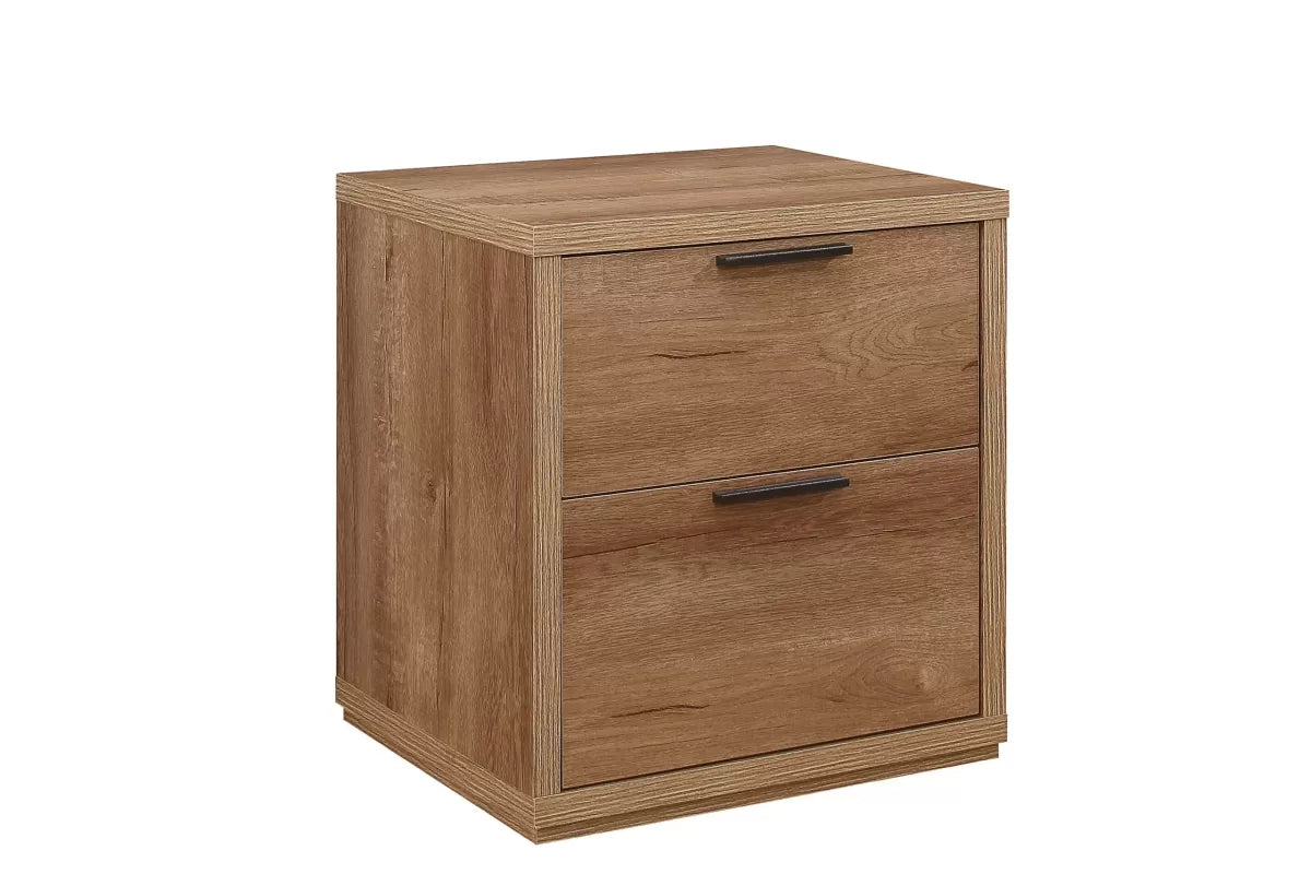 Stockwell Rustic Oak 2 Drawer Bedside