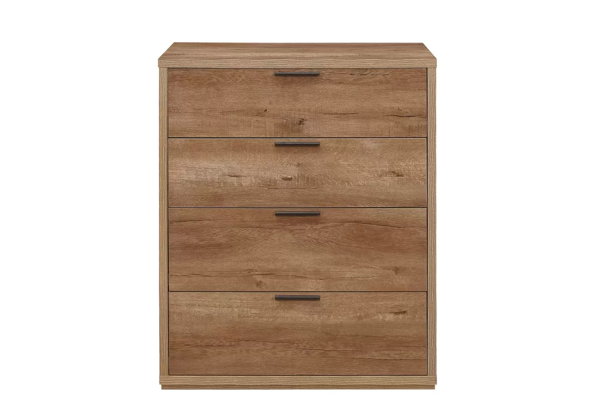 Stockwell Rustic Oak 4 Drawer Chest