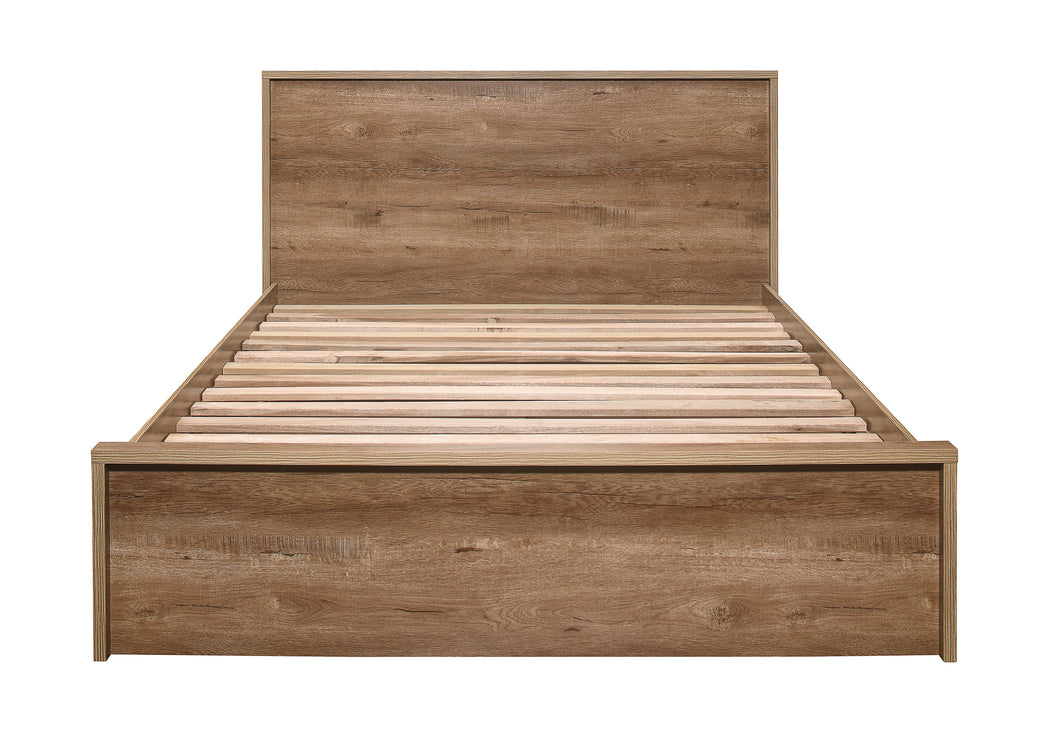 Stockwell Rustic Oak Small Double Bed + Comfort Small Double Mattress