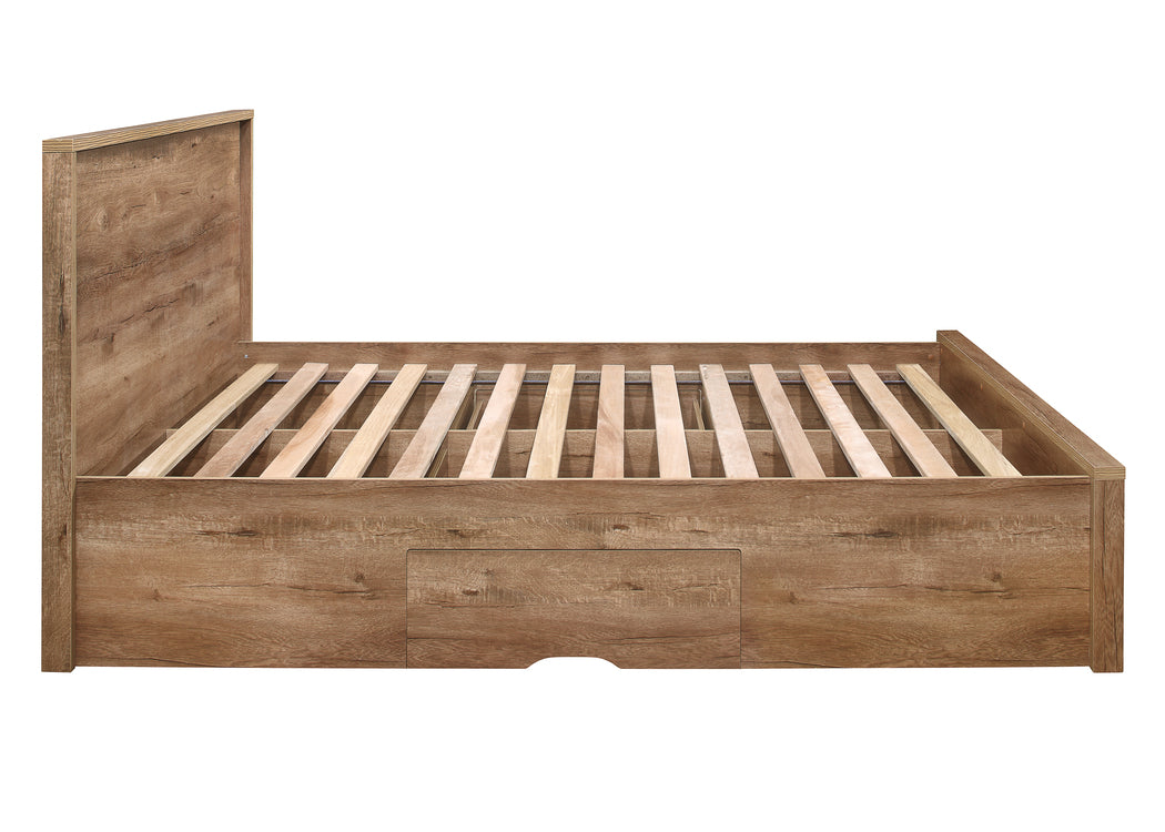 Stockwell Rustic Oak Small Double Bed + Comfort Small Double Mattress