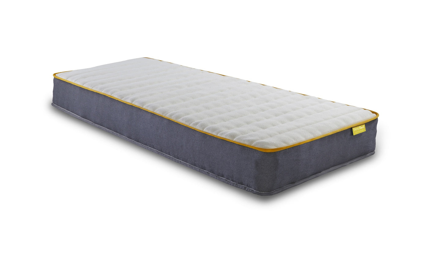 Pheonix Pearl Grey Ottoman Single Bed + Single Comfort Mattress