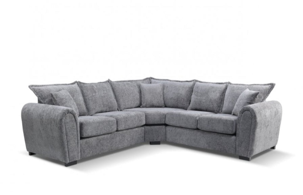 Camden Grey Enzo Fabric Corner Sofa