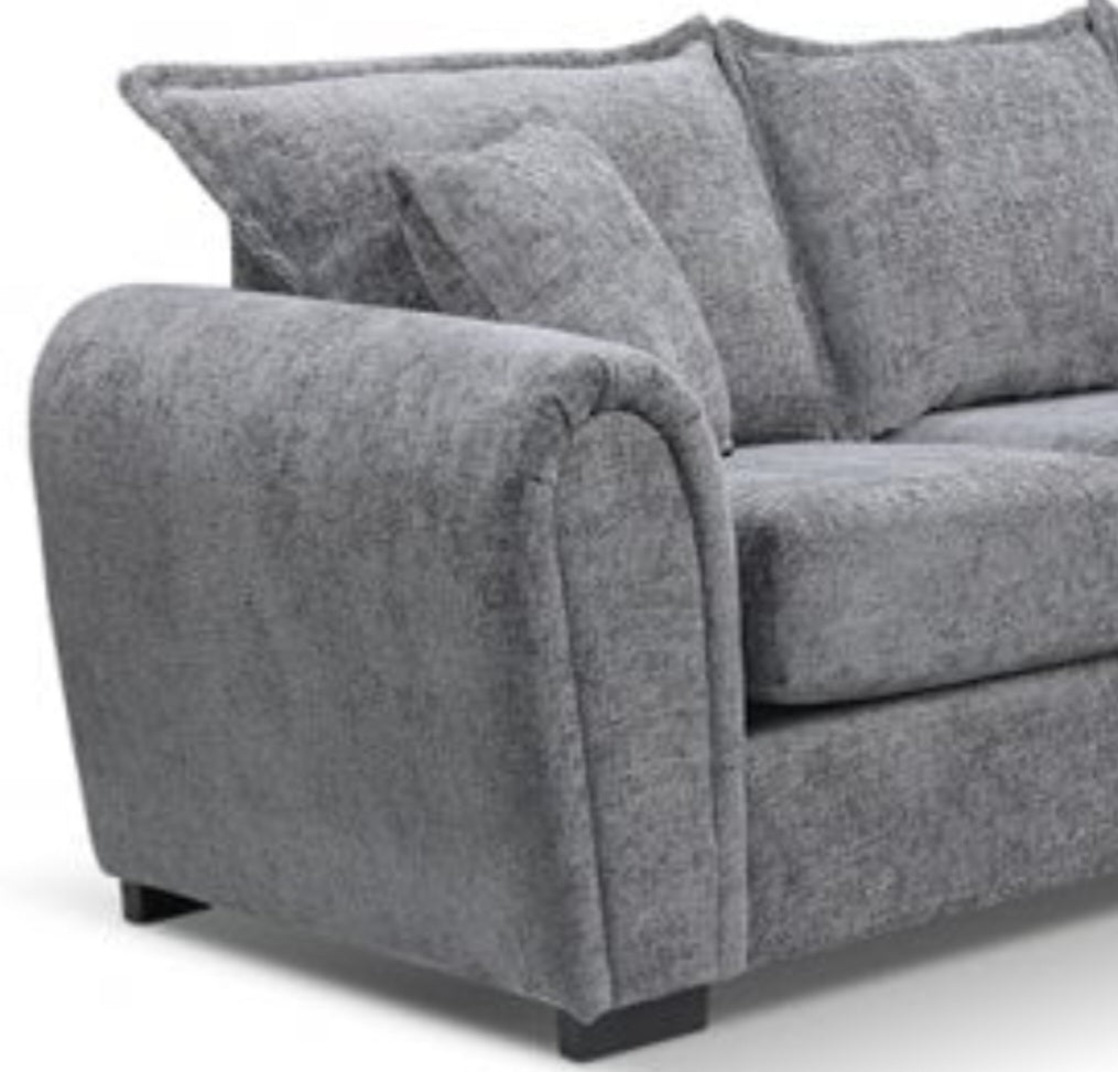 Camden Grey Enzo Fabric Corner Sofa