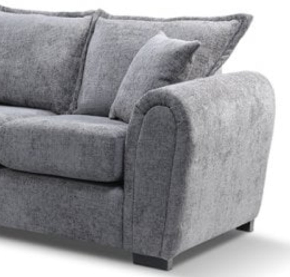 Camden Grey Enzo Fabric Corner Sofa