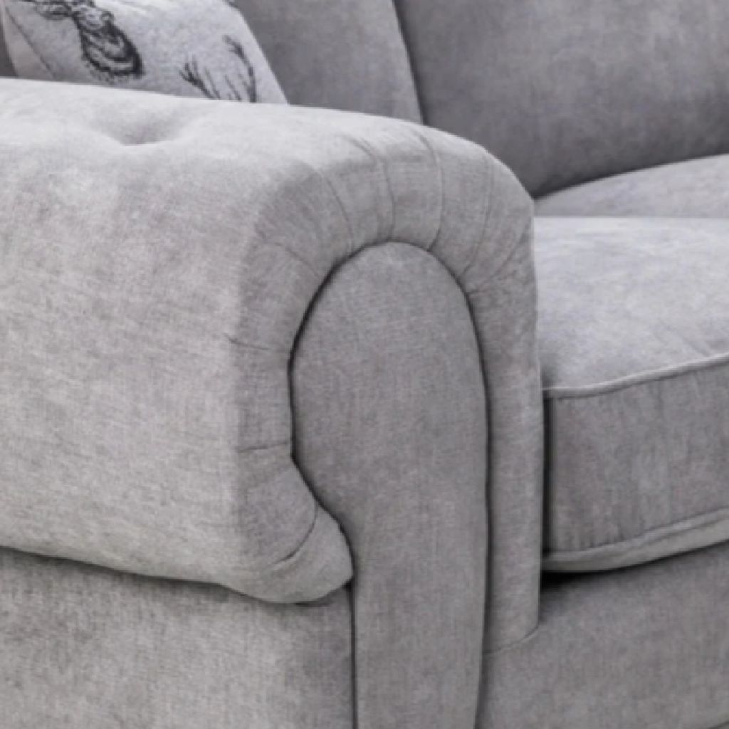 Serona Grey Fabric High Back 3+2 Sofa Set