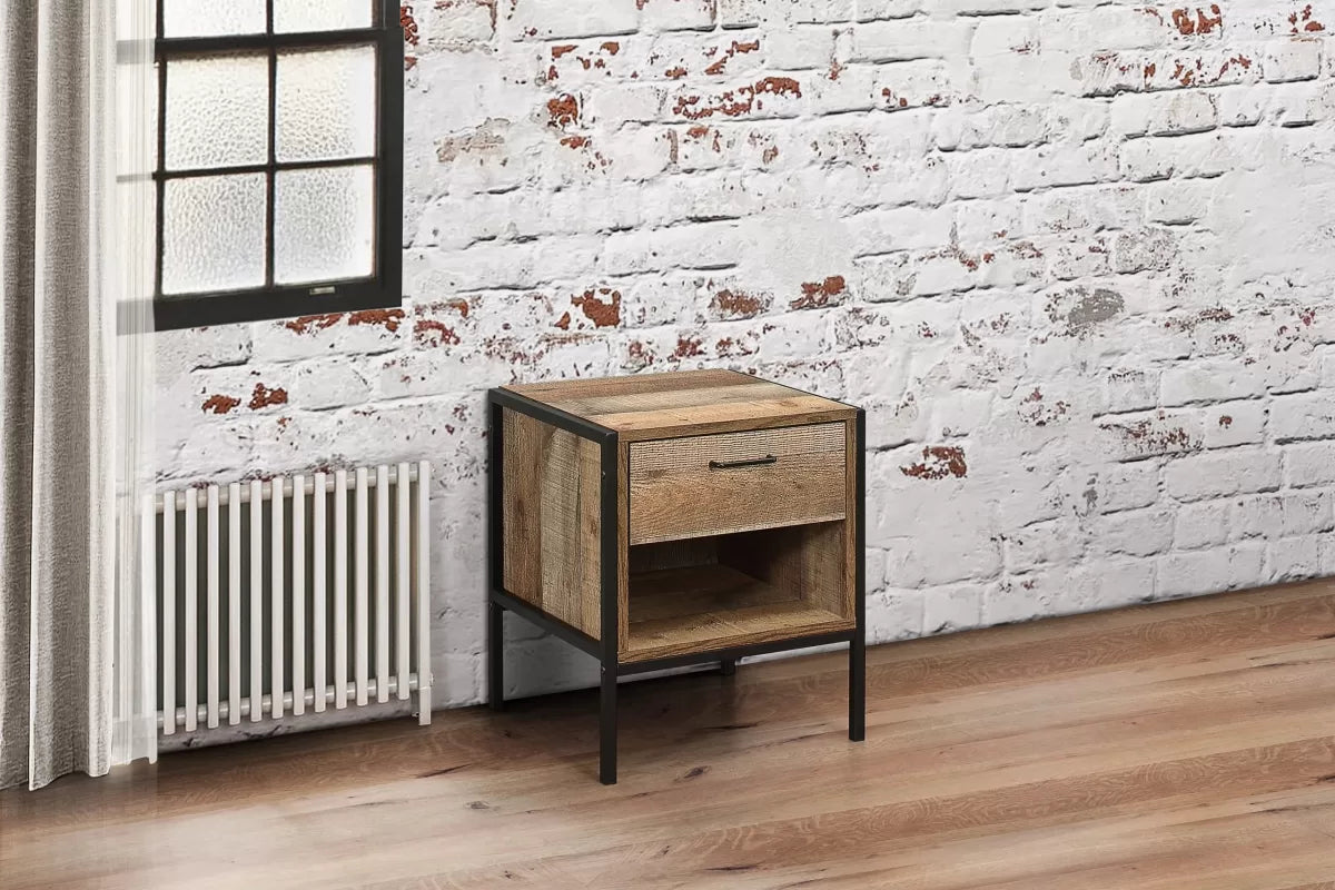 Urban Rustic 1 Drawer Bedside