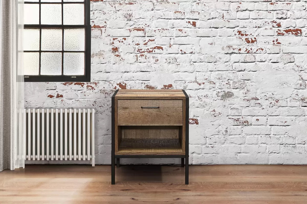 Urban Rustic 1 Drawer Bedside