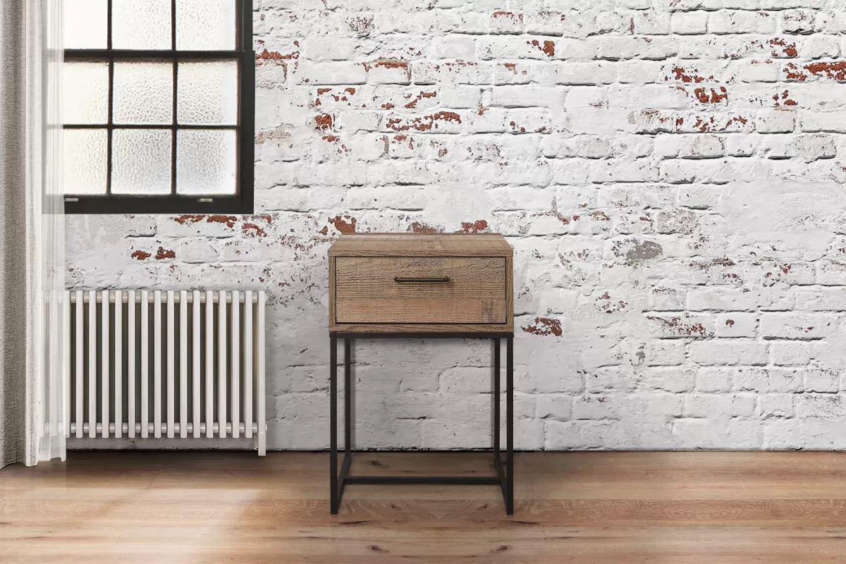 Urban Rustic 1 Drawer Narrow Bedside