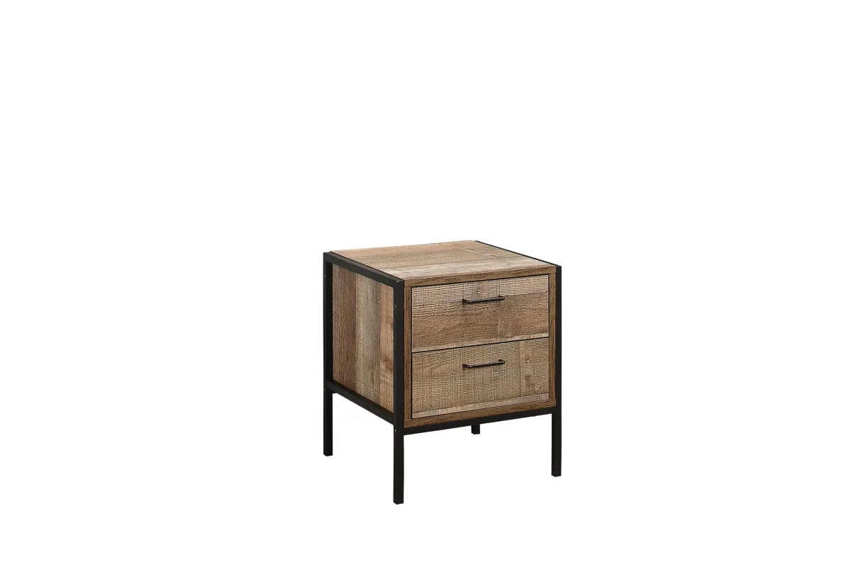 Urban Rustic 2 Drawer Bedside