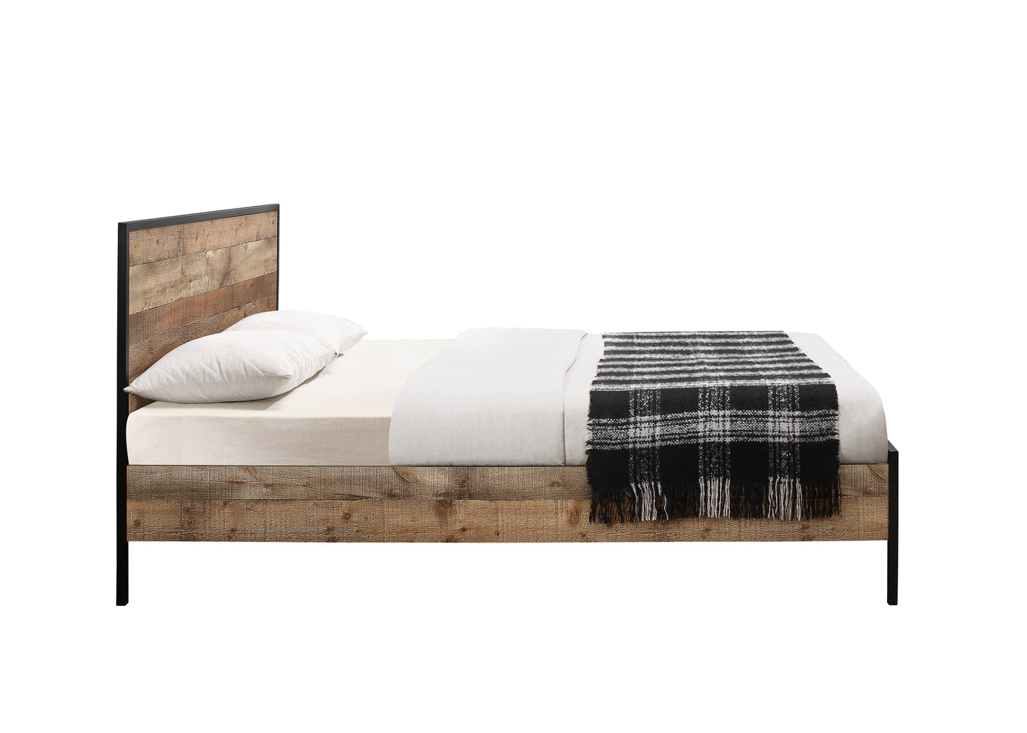Urban Rustic Double Bed + Comfort Double Mattress