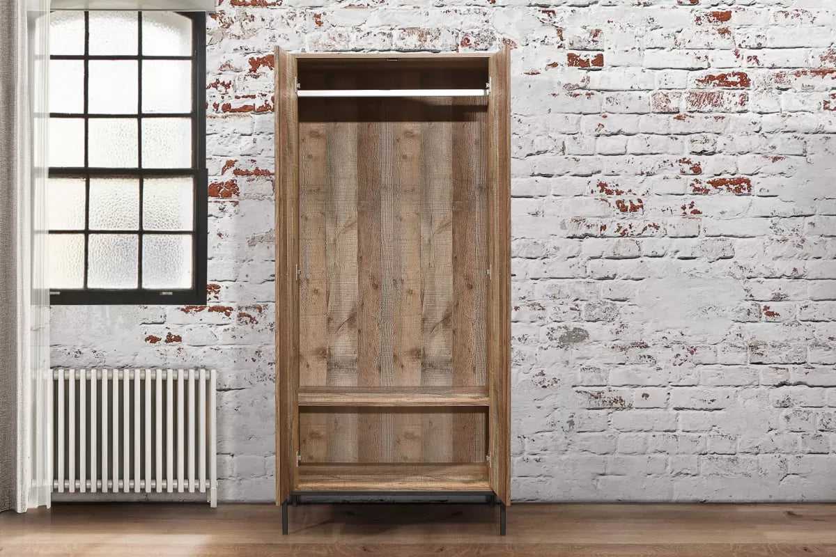 Urban Rustic 2 Door Wardrobe