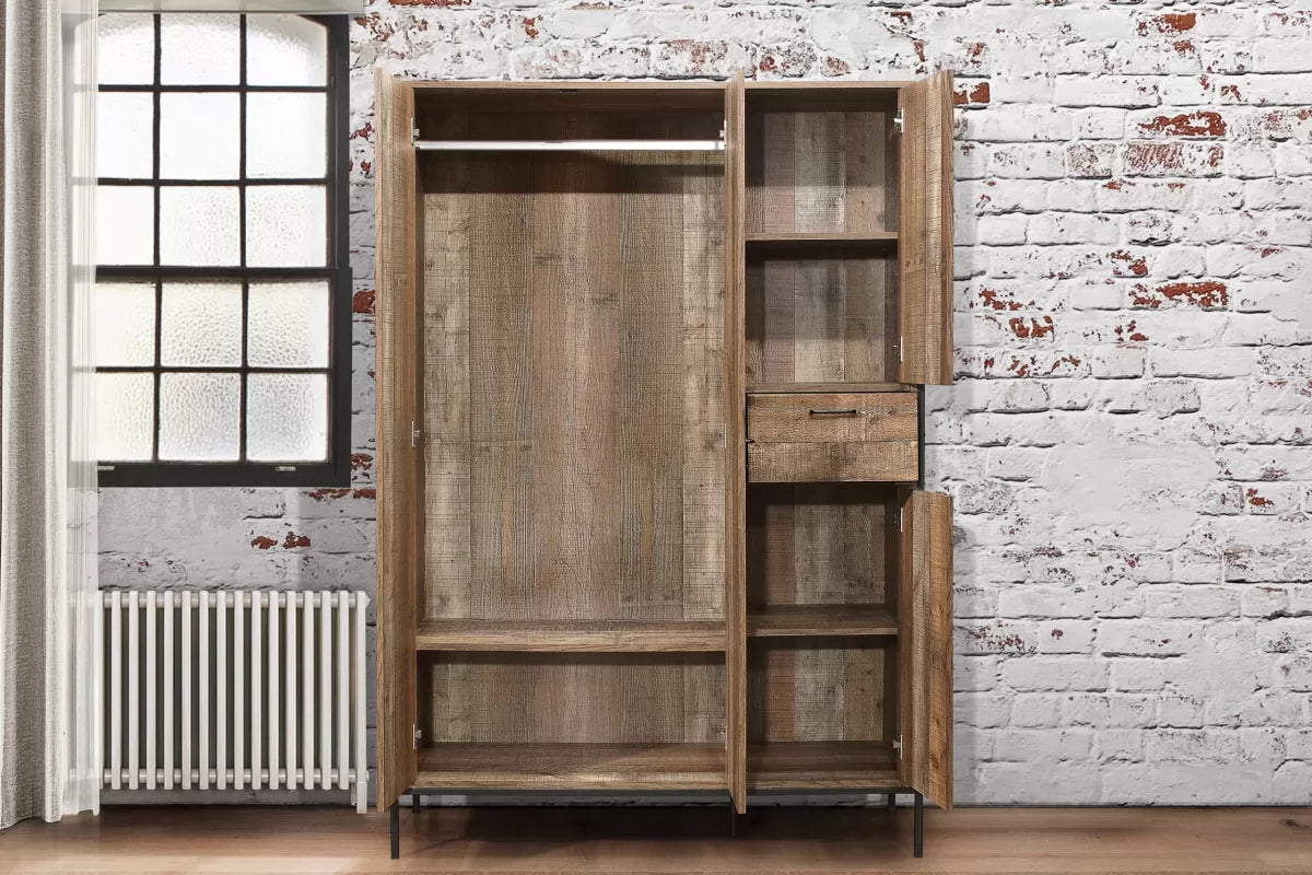 Urban Rustic 4 Door Wardrobe