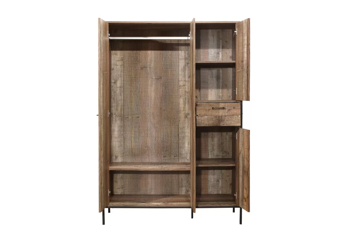 Urban Rustic 4 Door Wardrobe