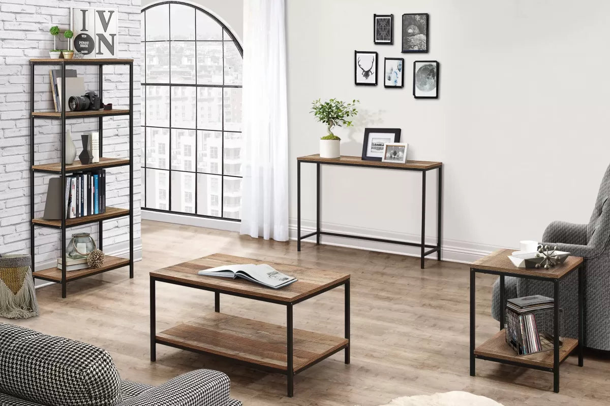 Urban Rustic 5 Tier Bookcase