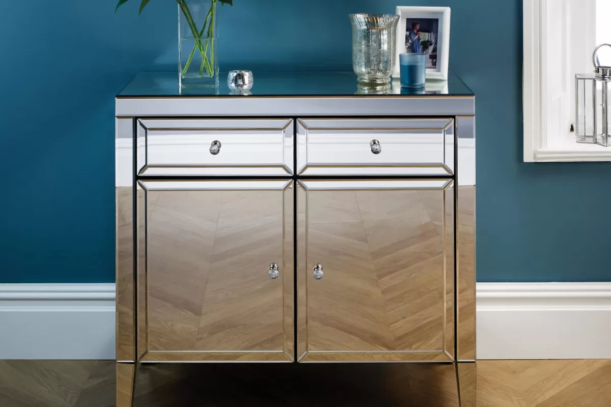 Valencia Mirrored 2 Drawer 2 Door Sideboard