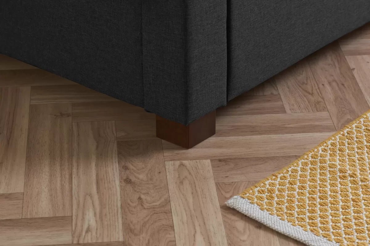 Valentino Charcoal Storage Double Bed + Bliss Double Mattress